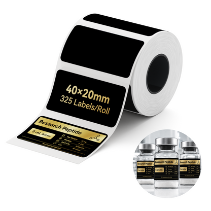 NIIMBOT - M Range - 40x20mm - Matte Black - 325 Labels