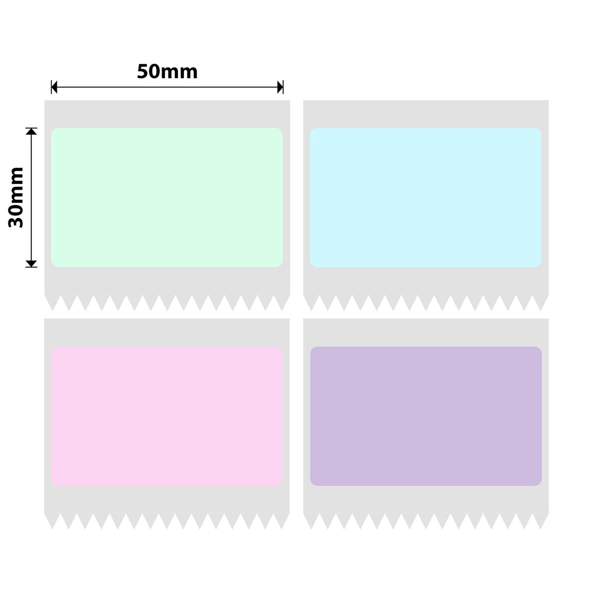 NIIMBOT - B Range - 50x30mm - Macaron - 230 Labels