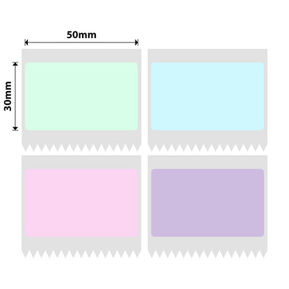 NIIMBOT - B Range - 50x30mm - Macaron - 230 Labels