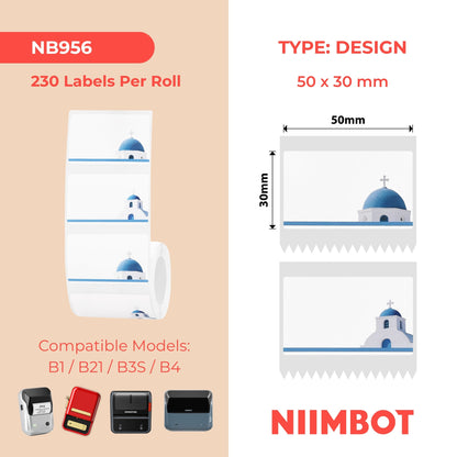 NIIMBOT - B Range - 50x30mm - Santo - 230 Labels