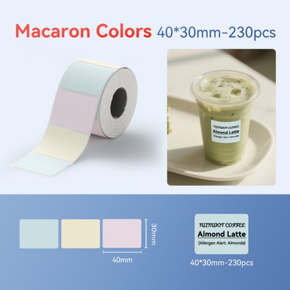 NIIMBOT - B Range - 40x30mm - Macaron Colour - 230 Labels - CN