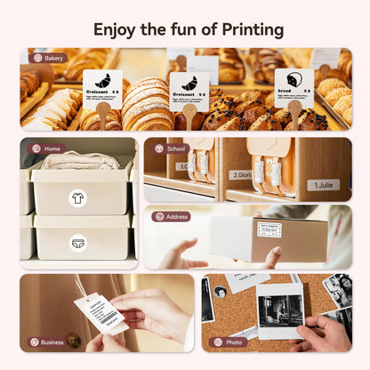 NB109 - NIIMBOT - B21 - PORTABLE THERMAL LABEL BLUETOOTH PRINTER INCLUDING FREE LABEL (50*30MM - WHITE)