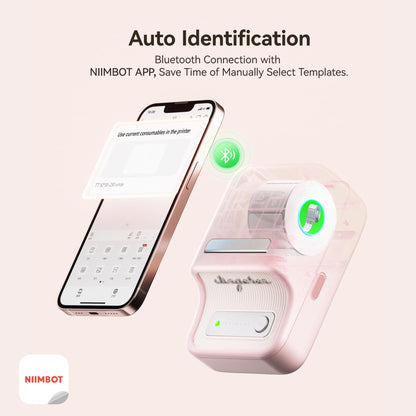 NB109 - NIIMBOT - B21 - PORTABLE THERMAL LABEL BLUETOOTH PRINTER INCLUDING FREE LABEL (50*30MM - WHITE)