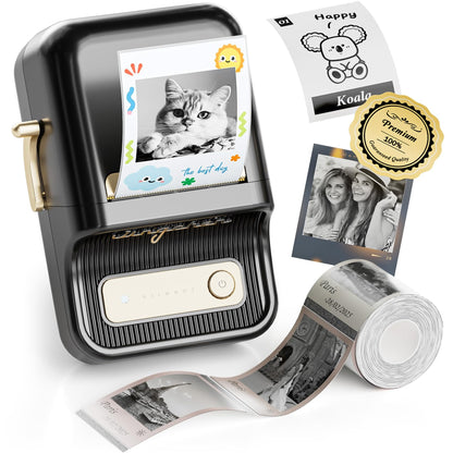 NIIMBOT - B21_PRO - 300DPI - PORTABLE THERMAL LABEL BLUETOOTH PRINTER WITH FREE LABEL ROLL - 50*30MM - WHITE