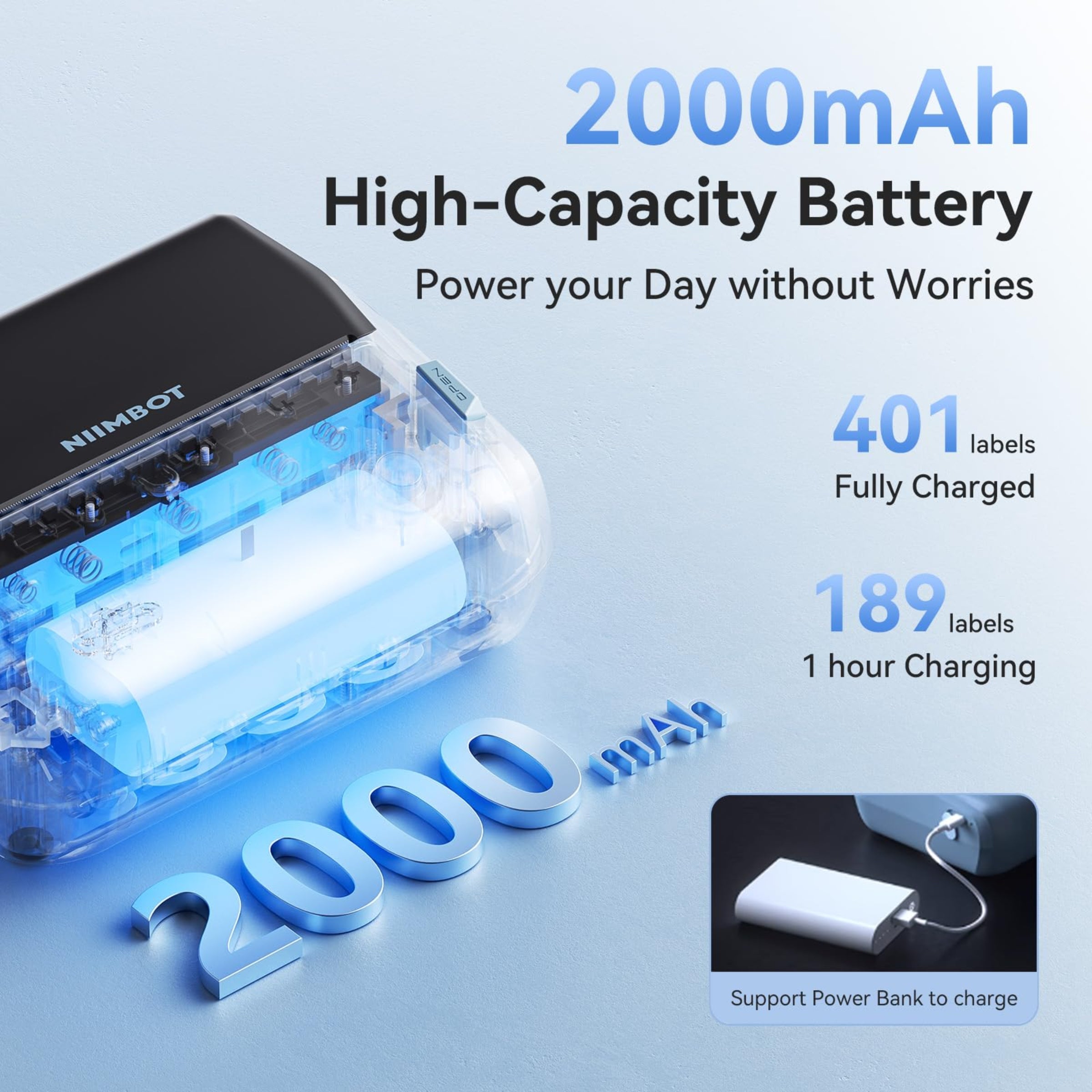 NB609 - NIIMBOT - B4 - BLUETOOTH SHIPPING THERMAL LABEL PRINTER WITH FREE ROLL – LAKE BLUE