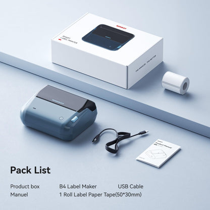 NB609 - NIIMBOT - B4 - BLUETOOTH SHIPPING THERMAL LABEL PRINTER WITH FREE ROLL – LAKE BLUE