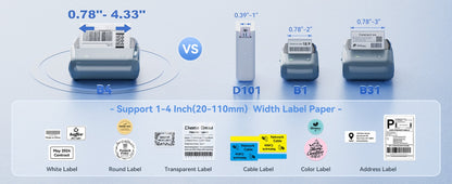 NB609 - NIIMBOT - B4 - BLUETOOTH SHIPPING THERMAL LABEL PRINTER INCL FREE LABEL ROLL