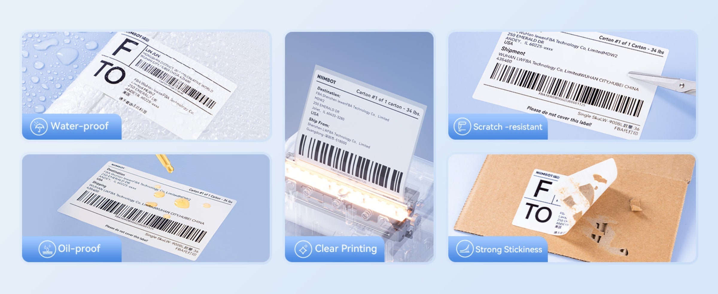 NB609 - NIIMBOT - B4 - BLUETOOTH SHIPPING THERMAL LABEL PRINTER INCL FREE LABEL ROLL