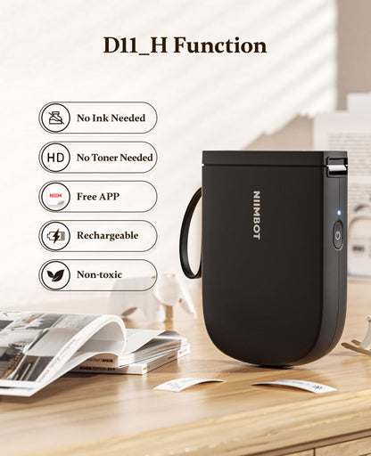 NIIMBOT - D11_H - 300 DPI - IMPRIMANTE D'ÉTIQUETTES BLUETOOTH PORTABLE AVEC ROULEAU D'ÉTIQUETTES OFFERT