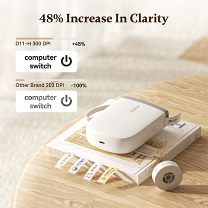 NIIMBOT - D11_H - 300 DPI - IMPRIMANTE D'ÉTIQUETTES BLUETOOTH PORTABLE AVEC ROULEAU D'ÉTIQUETTES OFFERT