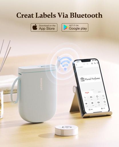 NIIMBOT - D11_H - 300 DPI - IMPRIMANTE D'ÉTIQUETTES BLUETOOTH PORTABLE AVEC ROULEAU D'ÉTIQUETTES OFFERT