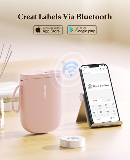 NIIMBOT - D11_H - 300 DPI - IMPRIMANTE D'ÉTIQUETTES BLUETOOTH PORTABLE AVEC ROULEAU D'ÉTIQUETTES OFFERT