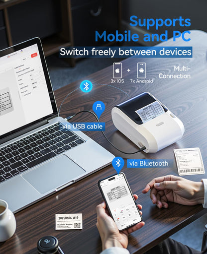 NB610 - NIIMBOT - M3 - PORTABLE BLUETOOTH THERMAL TRANSFER LABEL PRINTER - INCL FREE LABEL ROLL