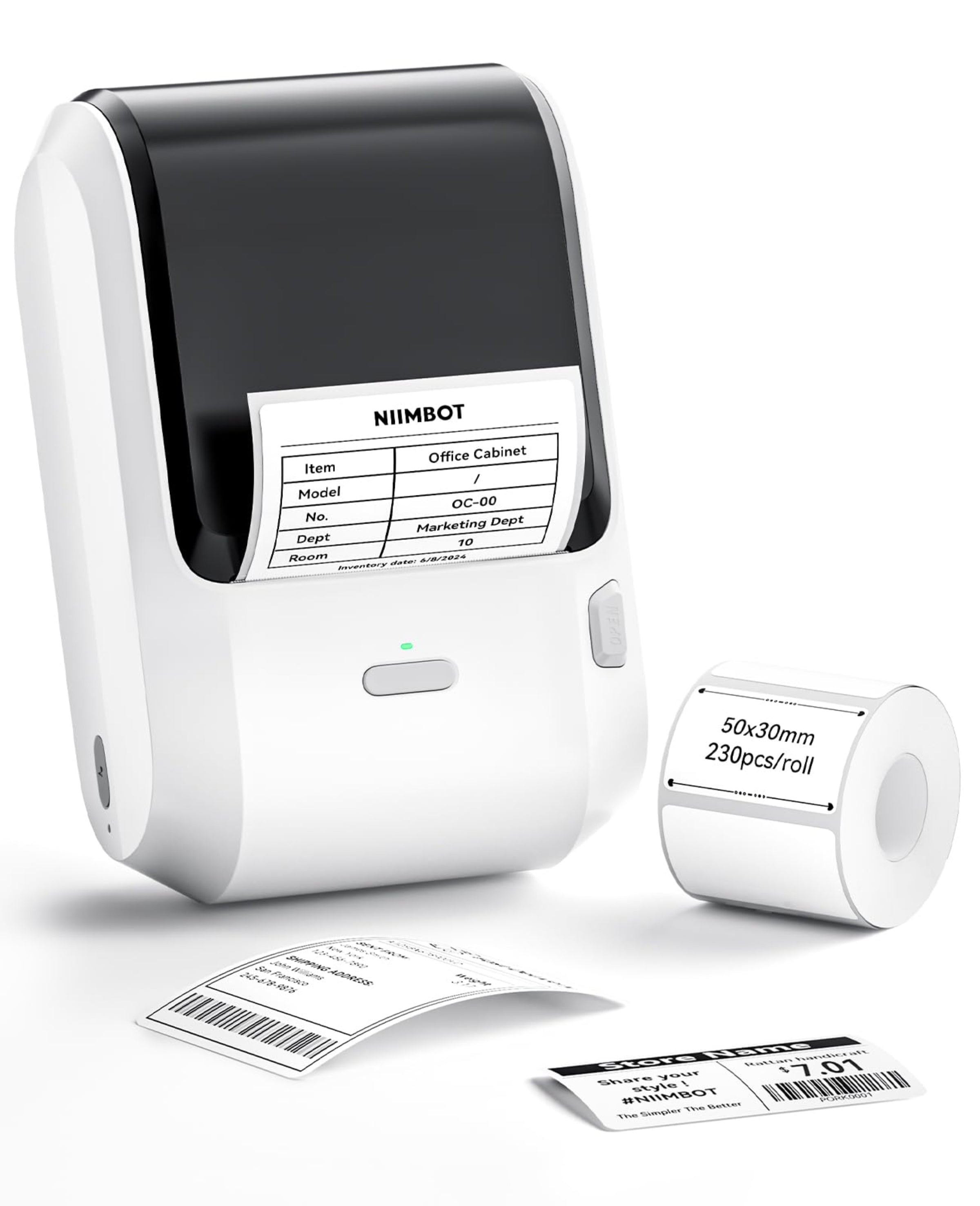 NB610 - NIIMBOT - M3 - PORTABLE BLUETOOTH THERMAL TRANSFER LABEL PRINTER - INCL FREE LABEL ROLL