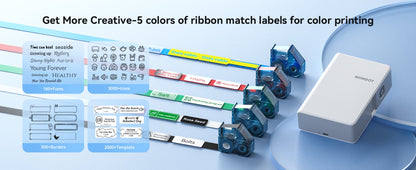 NB623 - NIIMBOT - N1 - BLUETOOTH THERMAL TRANSFER LABEL PRINTER INCL FREE WHITE LABEL & BLACK CARTRIDGE (14X50MM) - IRON ON LABEL MUST BE PURCHASED ADDITIONALLY