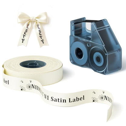 NB624 - NIIMBOT - N1 - BLUETOOTH SATIN RIBBON & LABEL PRINTER KIT INCLUDES BOTH SETS - BEIGE