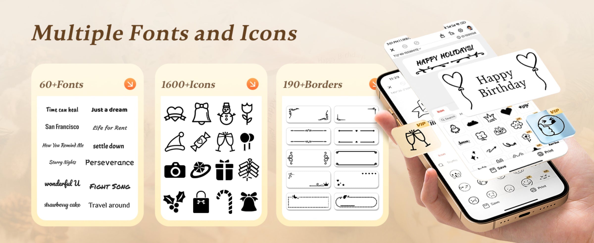 NB624 - NIIMBOT - N1 - BLUETOOTH SATIN RIBBON & LABEL PRINTER KIT INCLUDES BOTH SETS - BEIGE