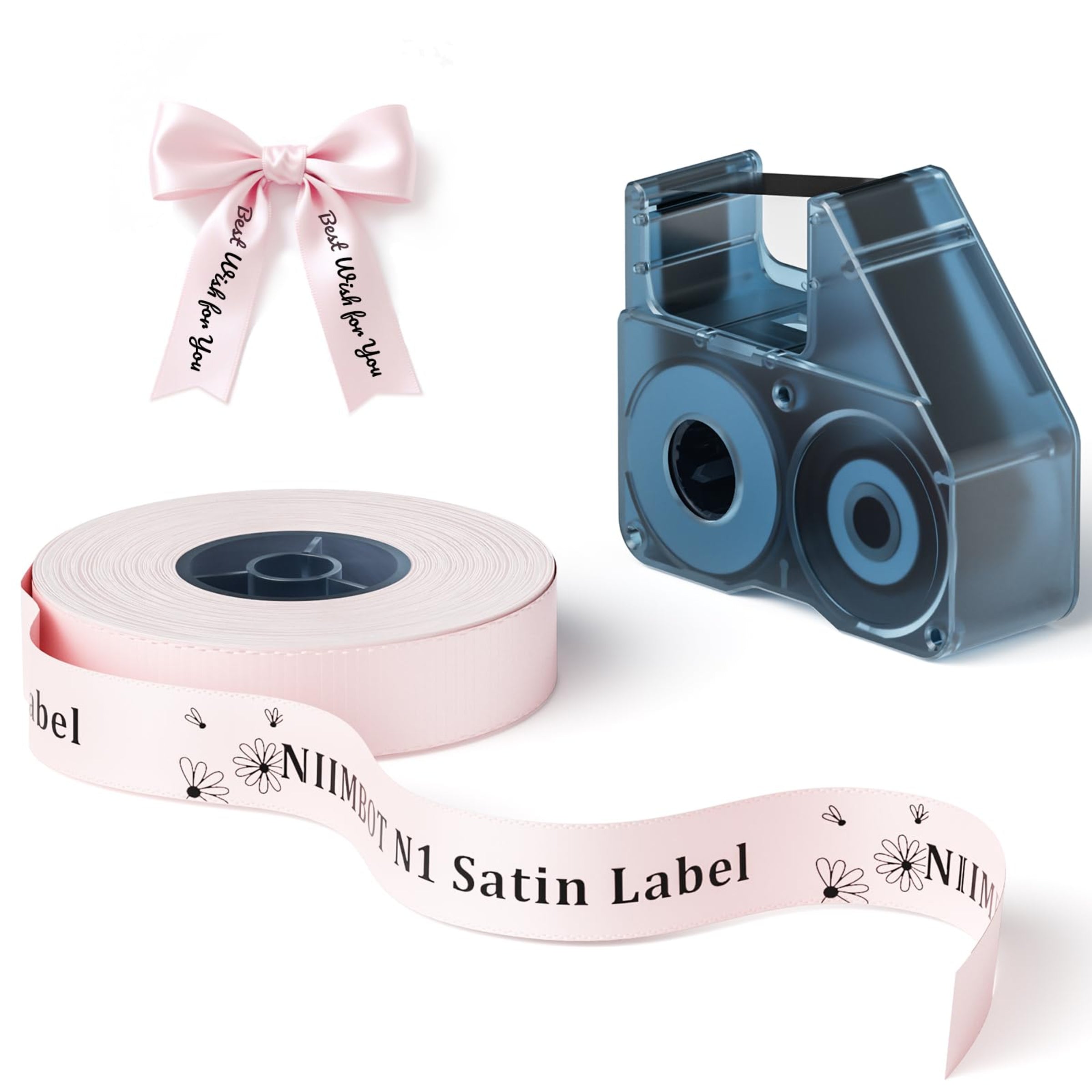 NB624 - NIIMBOT - N1 - BLUETOOTH SATIN RIBBON & LABEL PRINTER KIT INCLUDES BOTH SETS - BEIGE