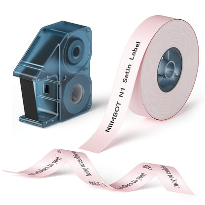 NB624 - NIIMBOT - N1 - BLUETOOTH SATIN RIBBON & LABEL PRINTER KIT INCLUDES BOTH SETS - PINK