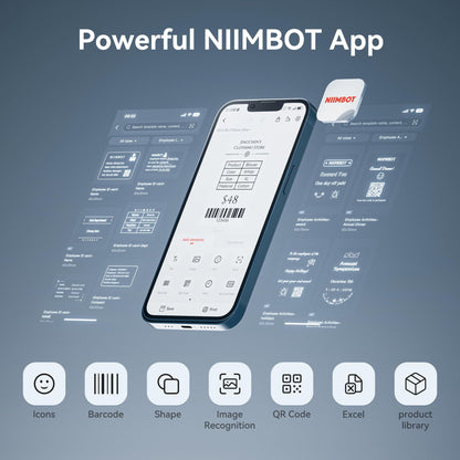 NIIMBOT - K3 - THERMAL BUSINESS BLUETOOTH LABEL PRINTER - INCLUDING 50*30MM LABEL ROLL WITH 900 LABELS
