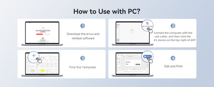 NIIMBOT - K3 - THERMAL BUSINESS BLUETOOTH LABEL PRINTER - INCLUDING 50*30MM LABEL ROLL WITH 900 LABELS