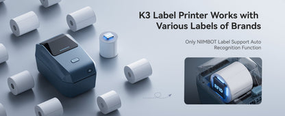 NIIMBOT - K3 - THERMAL BUSINESS BLUETOOTH LABEL PRINTER - INCLUDING 50*30MM LABEL ROLL WITH 900 LABELS