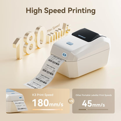 NB605 - NIIMBOT - K3 - THERMAL BUSINESS BLUETOOTH LABEL PRINTER - INCL 50X30MM LABEL ROLL WITH 900 LABELS