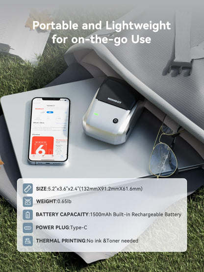 NB493 - NIIMBOT - B1 - PORTABLE THERMAL LABEL BLUETOOTH PRINTER INCLUDING FREE LABEL (50*30MM - WHITE)