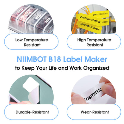 NB382 - NIIMBOT - N1 - BLUETOOTH THERMAL TRANSFER LABEL PRINTER INCL FREE LABEL & RIBBON (14*50MM - WHITE)
