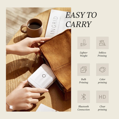 NIIMBOT - D110_M - PORTABLE BLUETOOTH LABEL PRINTER INCLUDING FREE LABEL ROLL (12*40MM - WHITE)