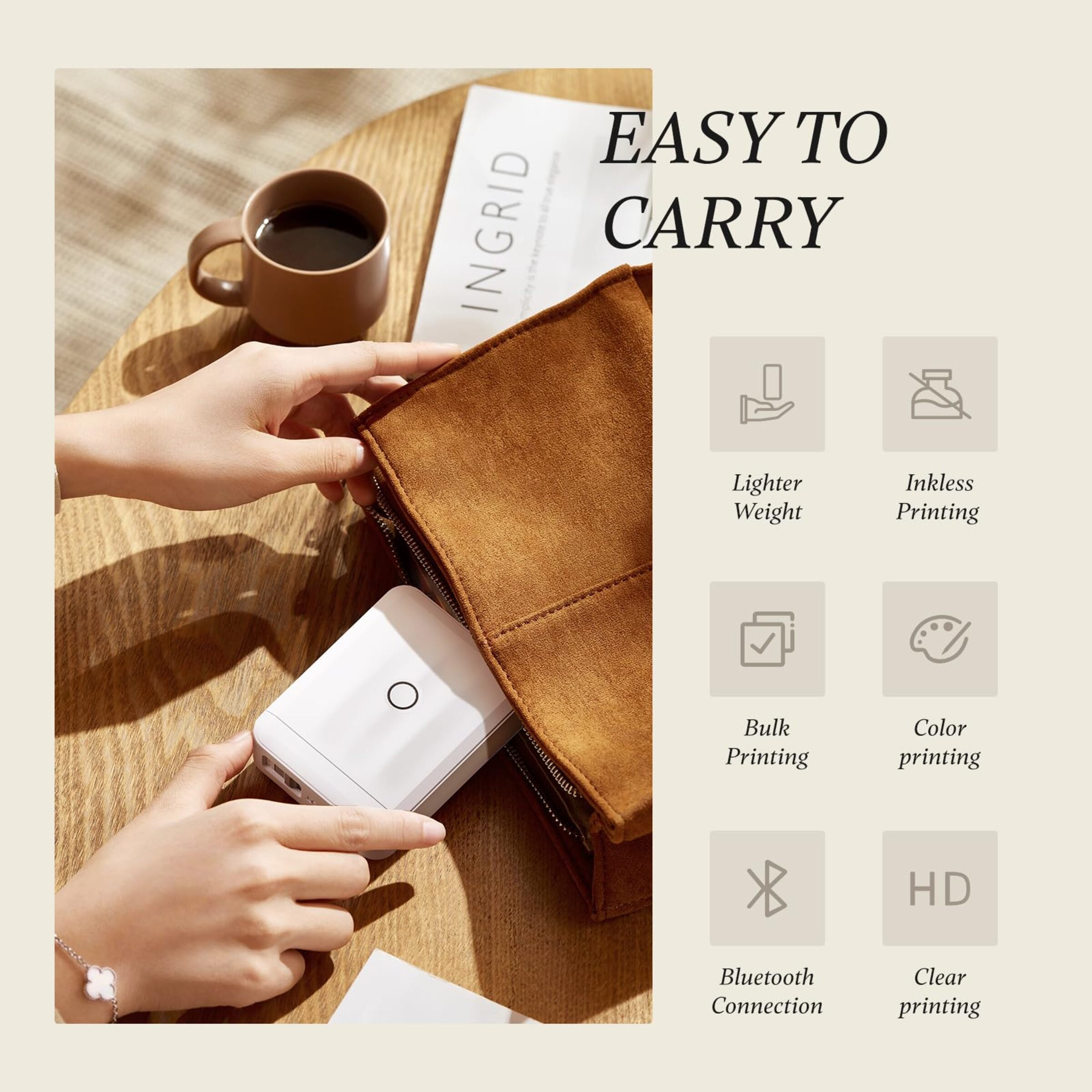 NB524 - NIIMBOT - D110_M - PORTABLE BLUETOOTH LABEL PRINTER INCL FREE LABEL ROLL (12X40MM)